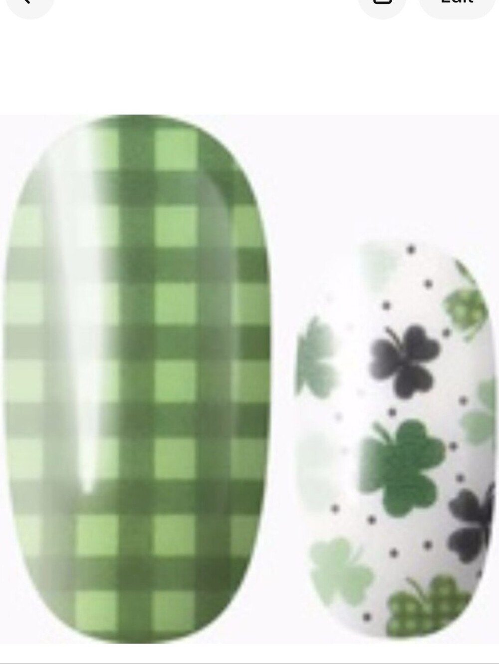 3 for 15 - LILY & FOX - SHE ROCKS SHAMROCK Nail Stickers Wrap Strips Green